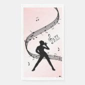 Jazz Dance Pink Music Paper Handtücher Serviette (Vorderseite)