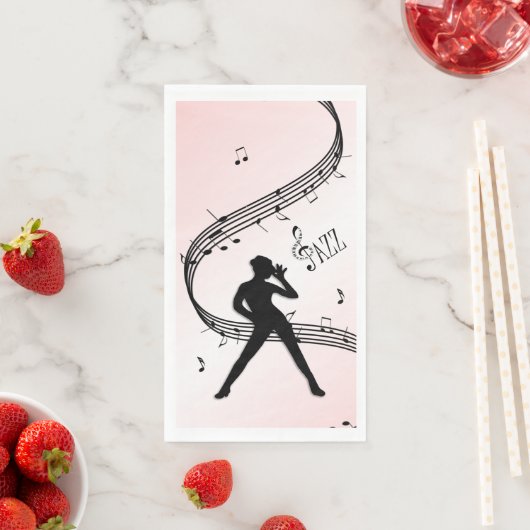 Jazz Dance Pink Music Paper Handtücher Serviette (Beispiel)