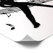 Jazz Dance Pink Music Poster (Ecke)