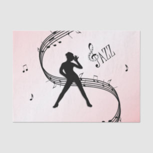 Jazz Dance Pink Music Seidenpapier
