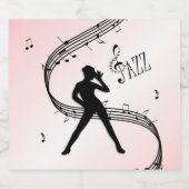 Jazz Dance Pink Splash & Spa Tamaro Schaumweinetikett (Einzelnes Label)