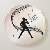 Jazz Dance Rundes Kissen (Vorderseite)