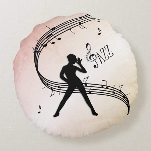 Jazz Dance Rundes Kissen (Rückseite)
