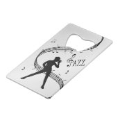 Jazz Dance Silver Geldbeutel Flaschenöffner (Vorderseite Schrägansicht)