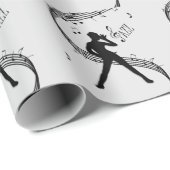 Jazz Dance Silver Music Geschenkpapier (Rolleneckpunkt)