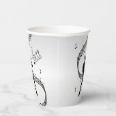 Jazz Dance Silver Music Paper Cups Pappbecher (Rechts)
