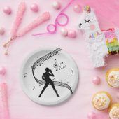 Jazz Dance Silver Pappteller (Party)