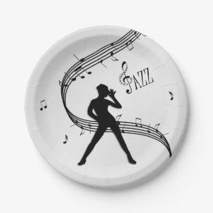 Jazz Dance Silver Pappteller