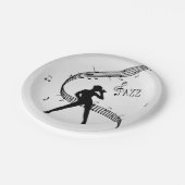 Jazz Dance Silver Pappteller (Schrägansicht)