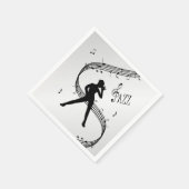 Jazz Dance Silver Serviette (Ecke)