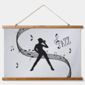Jazz Dance Silver Wandteppich Mit Holzrahmen (Vorne)