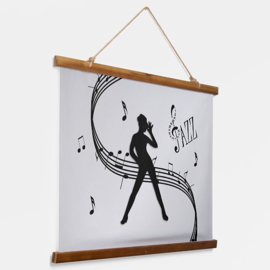 Jazz Dance Silver Wandteppich Mit Holzrahmen (Gewinkelt)