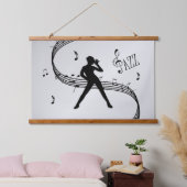 Jazz Dance Silver Wandteppich Mit Holzrahmen (Schlafzimmer)