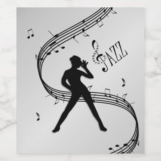 Jazz Dance Silver Weinetikett (Einzelnes Label)