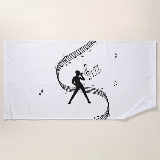 Jazz Dance Strandtuch (Vorderseite)