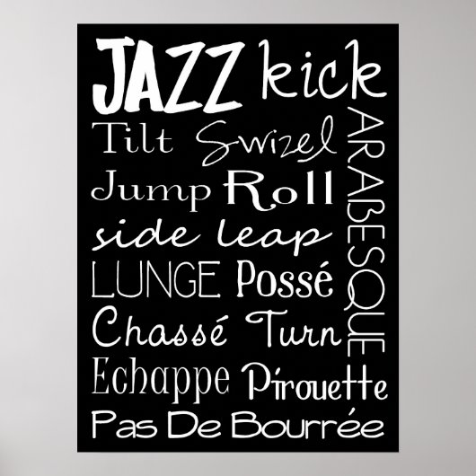 Jazz Dance Subway Art Poster (Vorne)