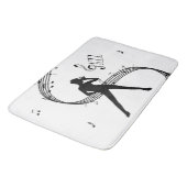 Jazz Dance White Music Bath Mat Badematte (Schrägansicht)