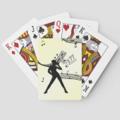 Jazz Dance Yellow Music Bicycle Playing Cards Spielkarten (Rückseite)