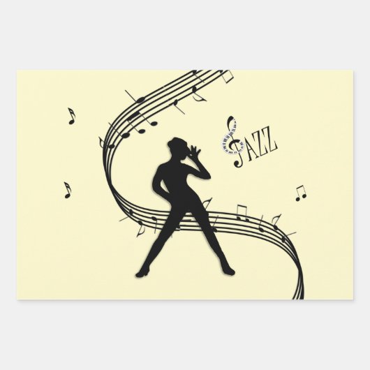 Jazz Dance Yellow Music Geschenkpapier Set (Vorderseite 2)
