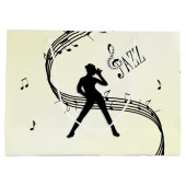 Jazz Dance Yellow Music Große Geschenktüte (Rückseite)