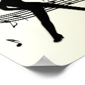 Jazz Dance Yellow Music Poster (Ecke)