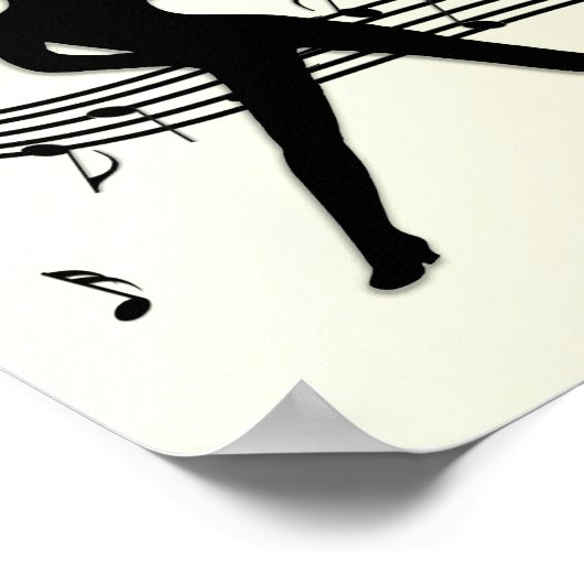 Jazz Dance Yellow Music Poster (Ecke)