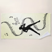 Jazz Dance Yellow Music Strandtuch (Vorderseite)
