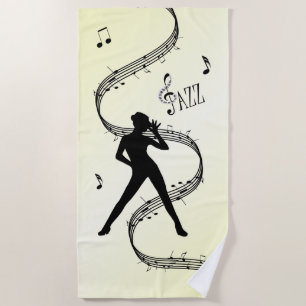 Jazz Dance Yellow Music Strandtuch