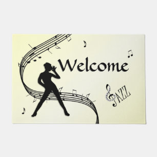 Jazz Dance Yellow Music Willkommen Fußmatte