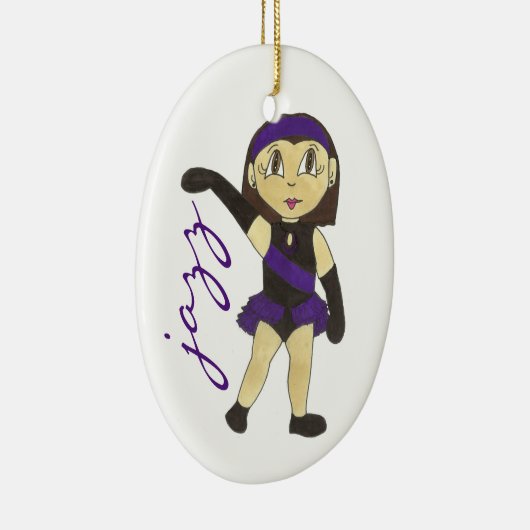 Jazz Dancer Lila Costume Erwägungsgrund Tanzlehrer Keramik Ornament (Rechts)