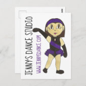 Jazz Dancer Maßgeschneiderter Tanzstudio Lehrer Postkarte (Vorne/Hinten)