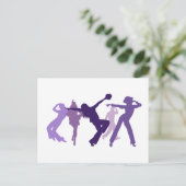 Jazz Dancers Illustration Postkarte (Stehend Vorderseite)