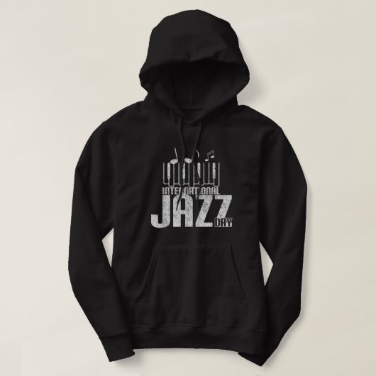 Jazz Day Piano Player Jazz Vinz Musiker Jazz Ent Hoodie (Design vorne)