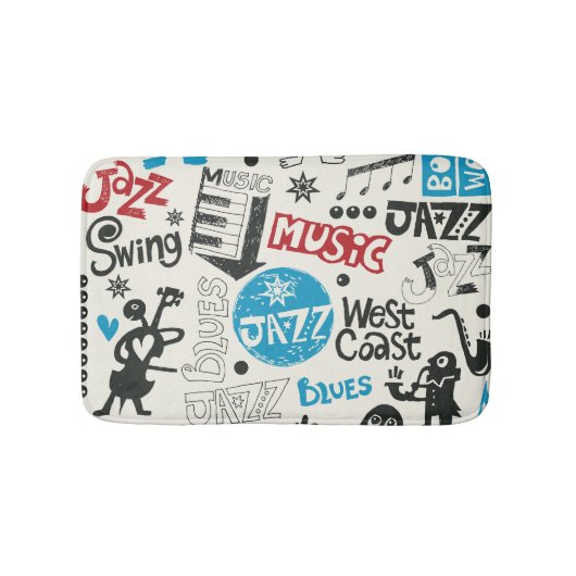 Jazz Doodle: Eclectic Music Mix Badematte (Vorderseite)