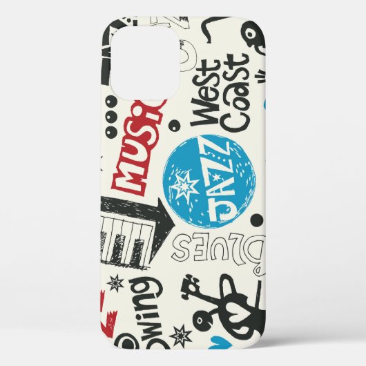 Jazz Doodle: Eclectic Music Mix Case-Mate iPhone Hülle (Rückseite)
