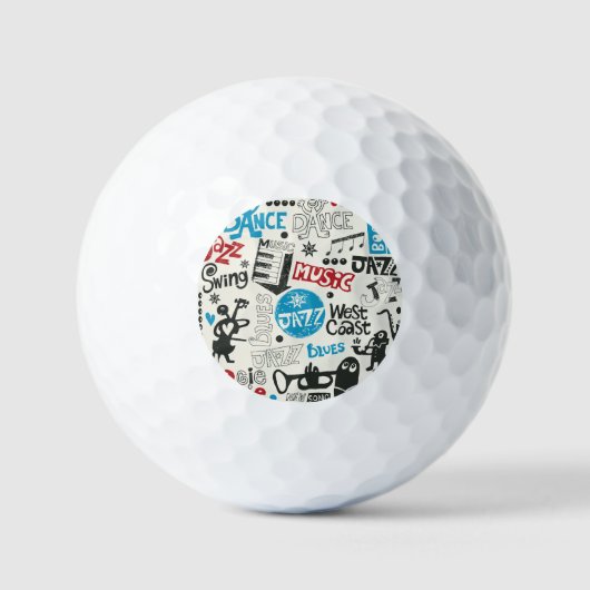 Jazz Doodle: Eclectic Music Mix Golfball (Vorderseite)