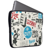 Jazz Doodle: Eclectic Music Mix Laptopschutzhülle (Vorne Rechts)