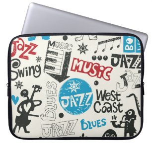 Jazz Doodle: Eclectic Music Mix Laptopschutzhülle