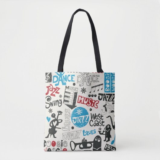Jazz Doodle: Eclectic Music Mix Tasche (Vorderseite)