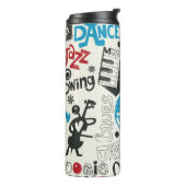 Jazz Doodle: Eclectic Music Mix Thermosbecher (Nach links gedreht)