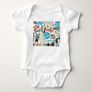 Jazz Doodle: Eklektischer Musikmix Baby Strampler