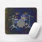 Jazz Drum Kit - Custom Blue Drums - Mousepad (Mit Mouse)