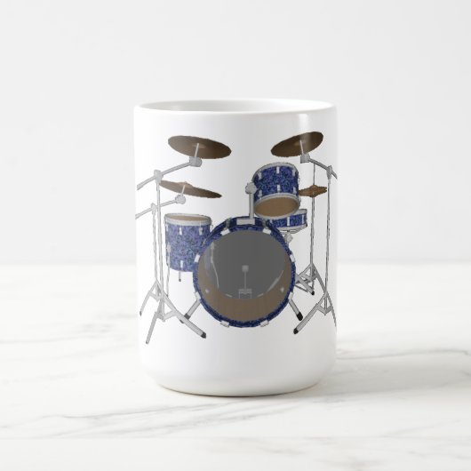 Jazz Drum Kit: Custom Blue Drums Set: Tasse (Mittel)