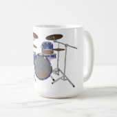 Jazz Drum Kit: Custom Blue Drums Set: Tasse (VorderseiteRechts)