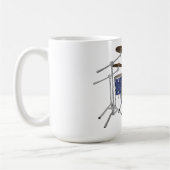 Jazz Drum Kit: Custom Blue Drums Set: Tasse (Links)