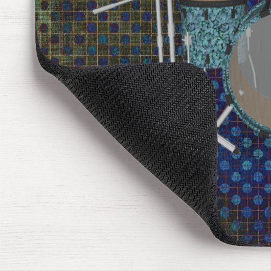 Jazz Drum Kit - Custom Green Drums - Mousepad (Ecke)