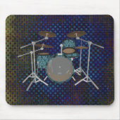 Jazz Drum Kit - Custom Green Drums - Mousepad (Vorne)