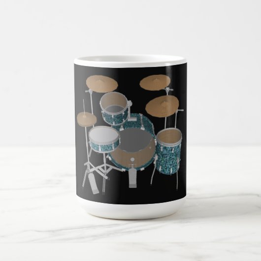 Jazz Drum Kit: Custom Green Drums Set: Tasse (Mittel)