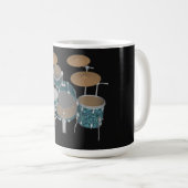 Jazz Drum Kit: Custom Green Drums Set: Tasse (VorderseiteRechts)