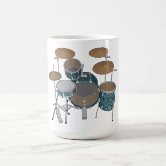 Jazz Drum Kit: Custom Green Drums Set: Tasse (Mittel)
